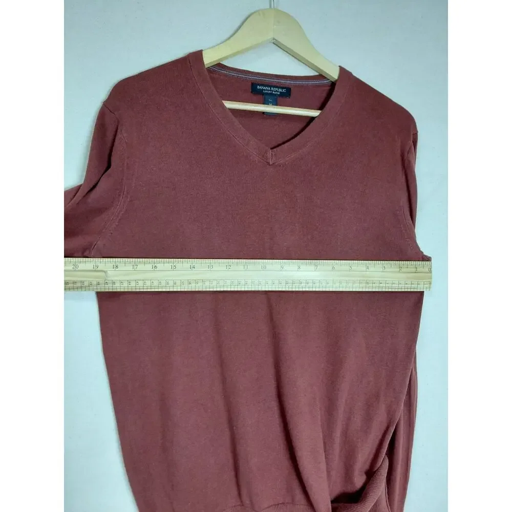 Banana Republic Luxury Cashmere Blend Brown Men Sweater Size MT